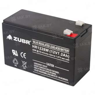Аккумулятор ZUBR (7.2 Ah,12 V) AGM 151х98х94 2.5 кг 3