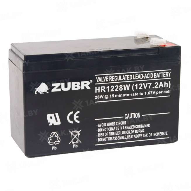 Аккумулятор ZUBR для ИБП, детского электромобиля, эхолота (7.2 Ah,12 V) AGM 151х65х94/100 2.5 кг 4