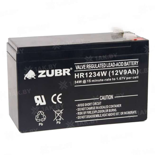 Аккумуляторная батарея ZUBR HR1234W 12V9Ah, Китай 5