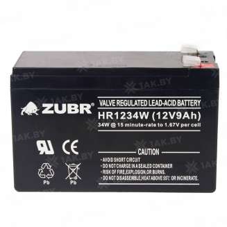 Аккумулятор ZUBR (9 Ah,12 V) AGM 151х98х94 2.6 кг 5
