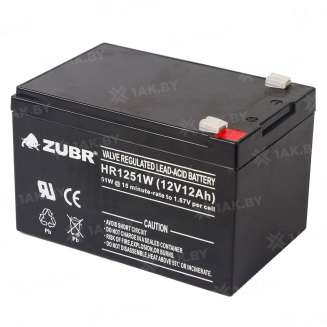 Аккумулятор ZUBR (12 Ah,12 V) AGM 151x98x94 4 кг 3