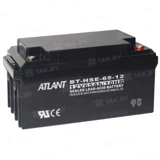 Аккумулятор ATLANT для ИБП, детского электромобиля, эхолота (65 Ah,12 V) AGM 350x166x179 19.9 кг Аккумулятор ATLANT для ИБП, детского электромобиля, эхолота (65 Ah,12 V) AGM 350x166x179 19.9 кг