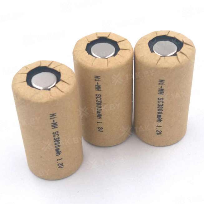 Аккумуляторный элемент SUNER Ni-Mh SC flat top 10C (3000 mАh) 0