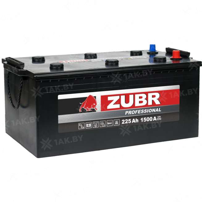 Аккумулятор ZUBR Professional (225 Ah) 1500 A, 12 V Прямая, L+ D6 ZU2253S 0