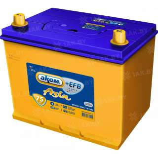 Аккумулятор AKOM Asia (75 Ah) 750 A, 12 V Обратная, R+ D26 6CT-75VL Аккумулятор AKOM Asia (75 Ah) 750 A, 12 V Обратная, R+ D26 6CT-75VL