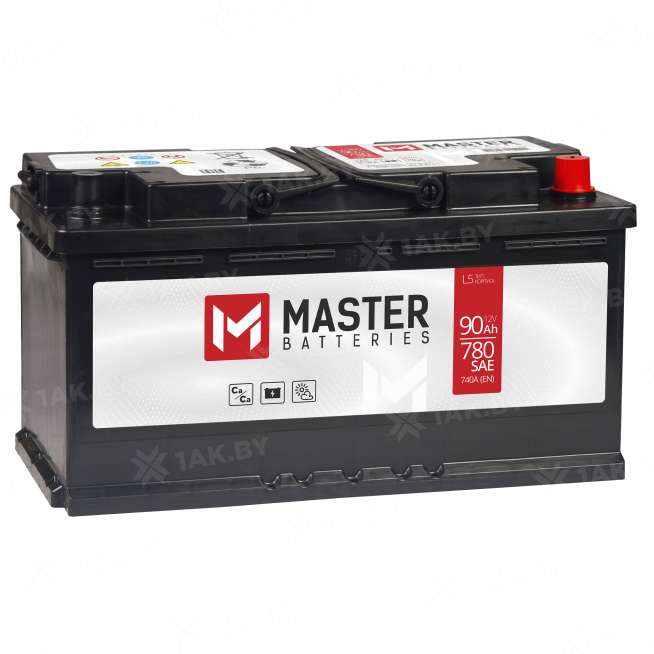 Аккумулятор MASTER BATTERIES (90 Ah) 740 A, 12 V Обратная, R+ L5 MB900E 1