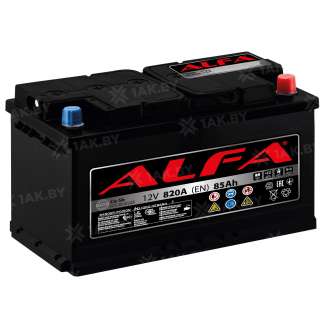 Аккумулятор ALFA Hybrid (85 Ah) 820 A, 12 V Обратная, R+ LB4 0