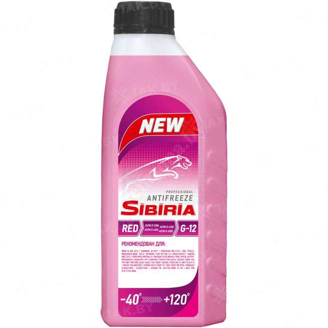Охлаждающая жидкость Antifreeze SIBIRIA G-12+ red -40, 1кг, Россия 0