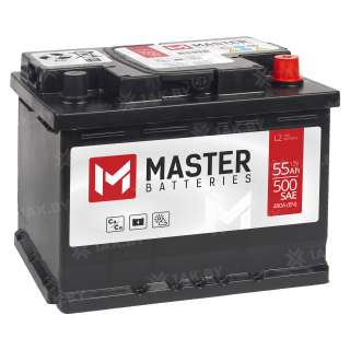 Аккумулятор MASTER BATTERIES (55 Ah) 480 A, 12 V Обратная, R+ L2 MB550E Аккумулятор MASTER BATTERIES (55 Ah) 480 A, 12 V Обратная, R+ L2 MB550E