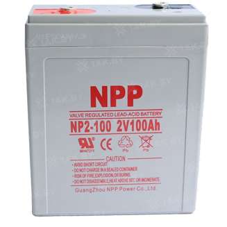 Аккумулятор NPP для ИБП, детского электромобиля, эхолота (100 Ah,2 V) AGM 171х72х205/210 5.3 кг 0