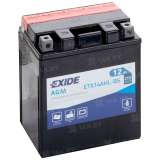 Аккумулятор EXIDE BIKE (12 Ah) 210 A, 12 V Обратная, R+ YB14L-A2 ETX14AHL-BS