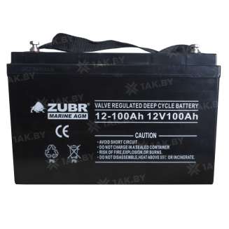 Аккумулятор ZUBR MARINE AGM (100 Ah,12 V) AGM 330x171x214/220 мм 1