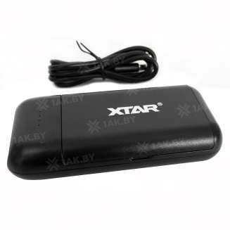 Зарядное устройство XTAR PB2C-black для аккумуляторных элементов с USB кабелем 0
