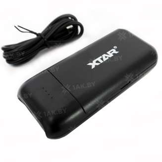 Зарядное устройство XTAR PB2C-black для аккумуляторных элементов с USB кабелем 1
