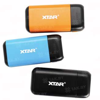 Зарядное устройство XTAR PB2C-black для аккумуляторных элементов с USB кабелем 6