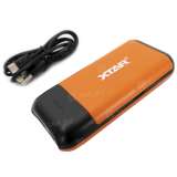 Зарядное устройство XTAR PB2C-orange для аккумуляторных элементов с USB кабелем
