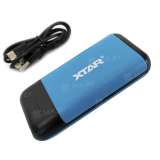 Зарядное устройство XTAR PB2C-blue для аккумуляторных элементов с USB кабелем, Китай