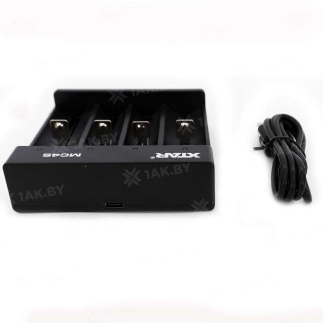 Зарядное устройство XTAR MC4S для аккумуляторных элементов с USB кабелем 4
