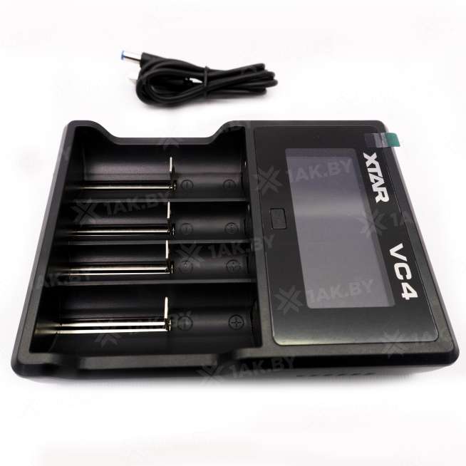 Зарядное устройство XTAR VC4 для аккумуляторных элементов с USB кабелем 0
