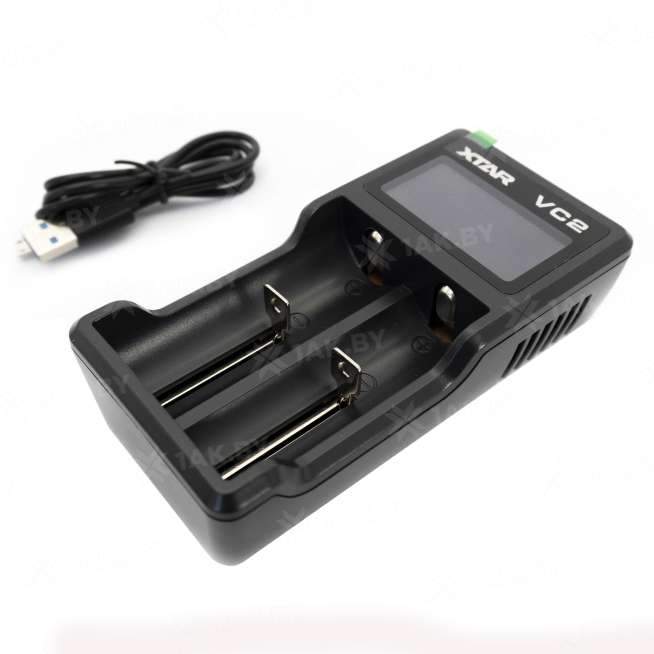 Зарядное устройство XTAR VC2 для аккумуляторных элементов с USB кабелем 5