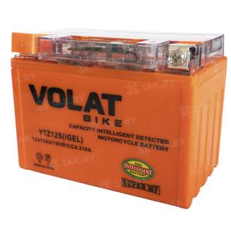Аккумулятор для мотоцикла VOLAT (11 Ah) 210 A, 12 V Прямая, L+ YTZ12S YTZ12S(iGEL)Volat 1