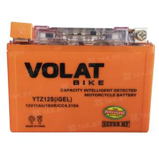 Аккумулятор для мотоцикла VOLAT (11 Ah) 210 A, 12 V Прямая, L+ YTZ12S YTZ12S(iGEL)Volat 2