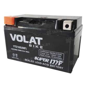 Аккумулятор для мотоцикла VOLAT (10 Ah) 190 A, 12 V Прямая, L+ YTZ10S YTZ10S(MF)Volat 1