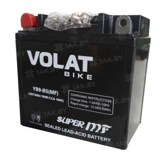 Аккумулятор для мотоцикла VOLAT (10 Ah) 100 A, 12 V Прямая, L+ YB9-BS YB9-BS (MF)Volat 2