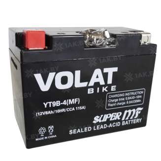 Аккумулятор VOLAT (8 Ah) 115 A, 12 V Прямая, L+ YT9B-4 YT9B-4 (MF)Volat 3