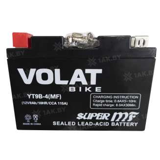 Аккумулятор VOLAT (8 Ah) 115 A, 12 V Прямая, L+ YT9B-4 YT9B-4 (MF)Volat 4
