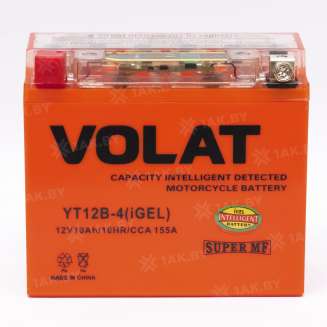 Аккумулятор VOLAT (10 Ah) 155 A, 12 V Прямая, L+ YT12B-4 YT12B-4 (iGEL) 3