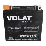 Аккумулятор VOLAT (14 Ah) 200 A, 12 V Прямая, L+ YTX14-BS YTX14-BS(MF)Volat