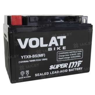 Аккумулятор VOLAT (9 Ah) 135 A, 12 V Прямая, L+ YTX9-BS YTX9-BS(MF) 5
