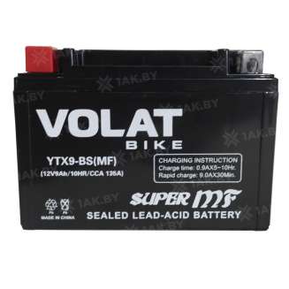 Аккумулятор VOLAT (9 Ah) 135 A, 12 V Прямая, L+ YTX9-BS YTX9-BS(MF) 6