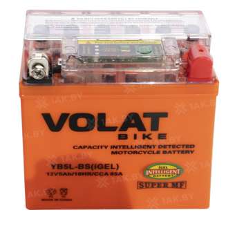 Аккумулятор для мотоцикла VOLAT (5 Ah) 65 A, 12 V Обратная, R+ YB5L-BS YB5L-BS(iGEL)Volat 1