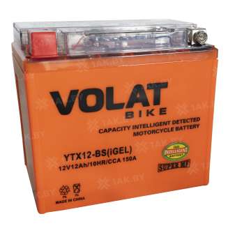 Аккумулятор VOLAT (12 Ah) 150 A, 12 V Прямая, L+ YTX12-BS YTX12-BS(iGEL) 2