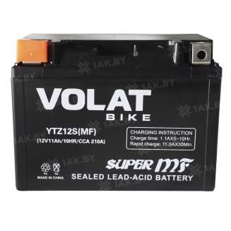 Аккумулятор для мотоцикла VOLAT (11 Ah) 210 A, 12 V Прямая, L+ YTZ12S YTZ12S(MF)Volat 0