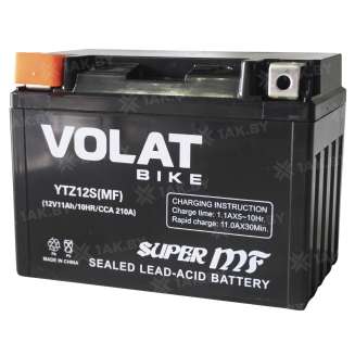 Аккумулятор для мотоцикла VOLAT (11 Ah) 210 A, 12 V Прямая, L+ YTZ12S YTZ12S(MF)Volat 2