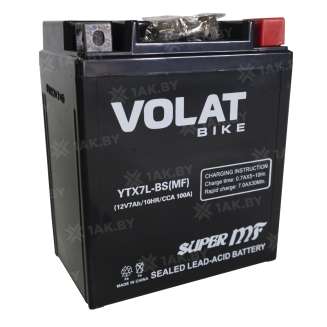 Аккумулятор для мотоцикла VOLAT (7 Ah) 100 A, 12 V Обратная, R+ YTX7L-BS YTX7L-BS (MF)Volat 3