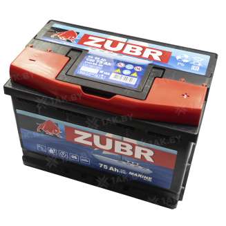 Аккумулятор ZUBR MARINE (75 Ah) , 12 V Обратная, R+ L3 ZM750 0