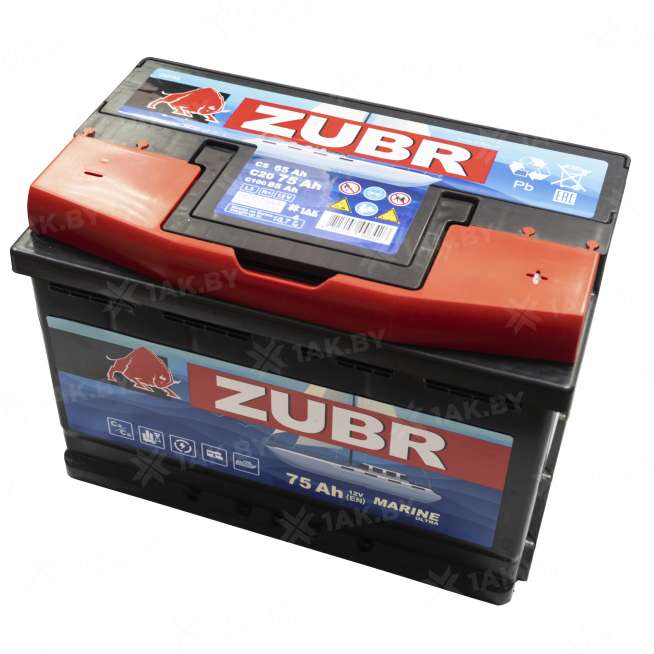 Аккумулятор ZUBR MARINE (75 Ah) , 12 V Обратная, R+ L3 ZM750 1