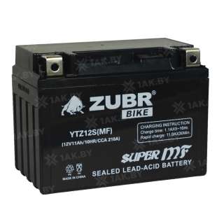 Аккумулятор для мотоцикла ZUBR (11 Ah) 210 A, 12 V Прямая, L+ YTZ12S YTZ12S (MF) Аккумулятор для мотоцикла ZUBR (11 Ah) 210 A, 12 V Прямая, L+ YTZ12S YTZ12S (MF)