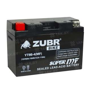 Аккумулятор для мотоцикла ZUBR (8 Ah) 115 A, 12 V Прямая, L+ YT9B-4 YT9B-4 (MF)ZUBR Аккумулятор для мотоцикла ZUBR (8 Ah) 115 A, 12 V Прямая, L+ YT9B-4 YT9B-4 (MF)ZUBR