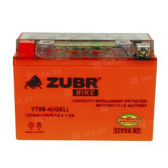 Аккумулятор ZUBR (8 Ah) 115 A, 12 V Прямая, L+ YT9B-4 YT9B-4 (iGEL) 2
