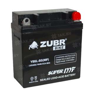 Аккумулятор для мотоцикла ZUBR (5 Ah) 65 A, 12 V Обратная, R+ YB5L-BS YB5L-BS (MF)ZUBR Аккумулятор для мотоцикла ZUBR (5 Ah) 65 A, 12 V Обратная, R+ YB5L-BS YB5L-BS (MF)ZUBR