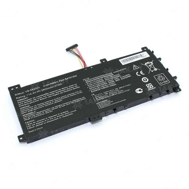 Аккумулятор для ноутбуков ASUS S451L (S Series p/n:B41N1304) 14.4 V 2.6 Ah арт. 082231 0