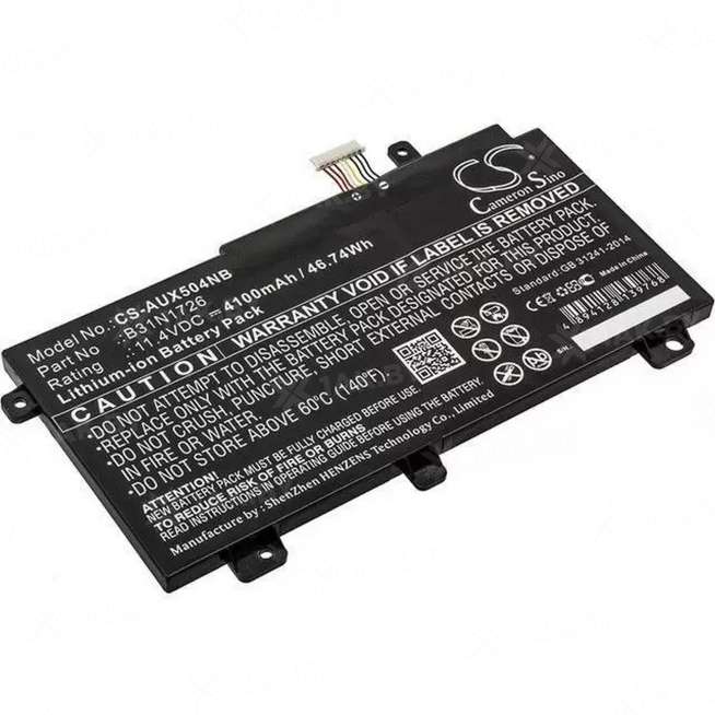 Аккумулятор для ноутбуков ASUS FX504 (FX Series p/n:B31N1726) 11.4 V 4.1 Ah арт. BT-1155 0
