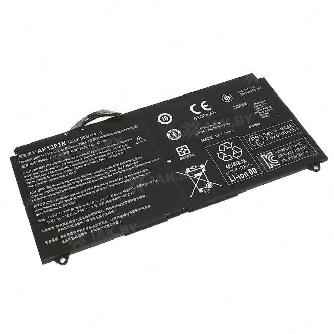 Аккумулятор для ноутбуков ACER S7-392-54204G25tws (Aspire p/n:21CP4/63/114-2) 7.5 V 6.3 Ah арт. 058522 0