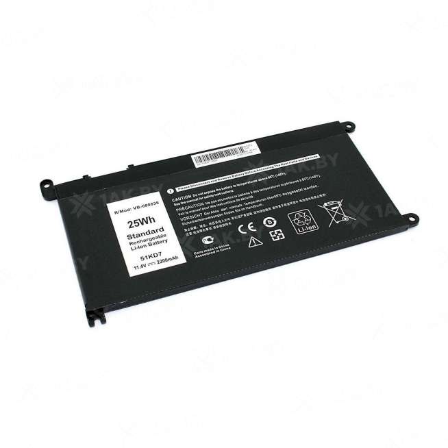 Аккумулятор для ноутбуков DELL 3180 (ChromeBook 11 p/n:Y07HK) 11.4 V 2.2 Ah арт. 080836 0