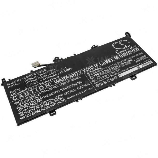 Аккумулятор для ноутбуков HP ( p/n:) 7.7 V 6.2 Ah арт. CS-HPC103NB 0